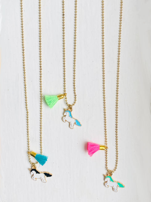 Handmade Gold dipped Unicorn Necklace